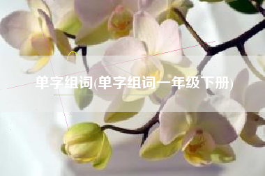 单字组词(单字组词一年级下册)