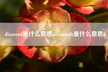 diamond是什么意思(diamonds是什么意思)