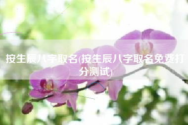 按生辰八字取名(按生辰八字取名免费打分测试)