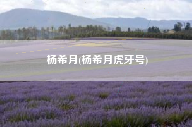 杨希月(杨希月虎牙号)