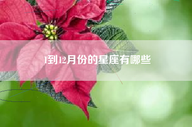 1到12月份的星座有哪些