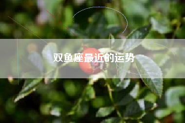 双鱼座最近的运势