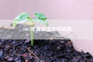 2007年星座出生时间表