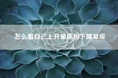 怎么看自己上升星座和下降星座