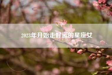 2023年开始走好运的星座女