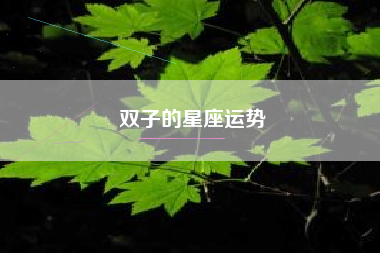 双子的星座运势