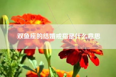 双鱼座的结婚戒指是什么意思