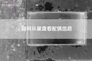 如何从星盘看配偶信息