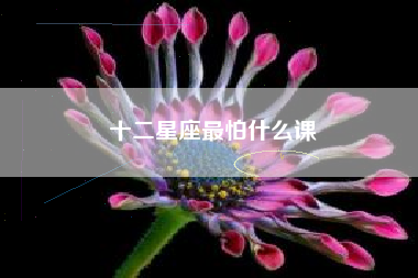 十二星座最怕什么课