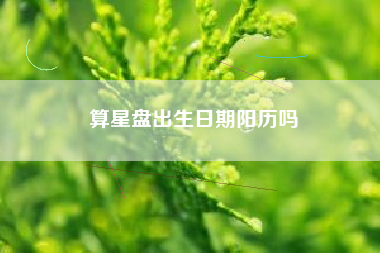 算星盘出生日期阳历吗