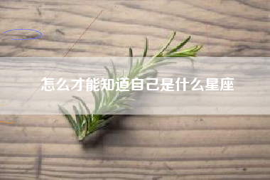 怎么才能知道自己是什么星座