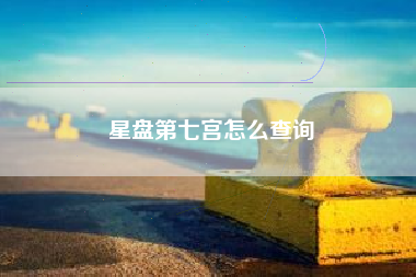 星盘第七宫怎么查询