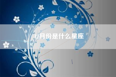 12月份是什么星座