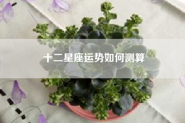 十二星座运势如何测算