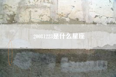 20081223是什么星座