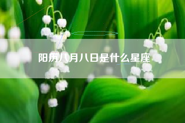 阳历八月八日是什么星座