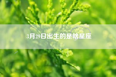 3月29日出生的是啥星座