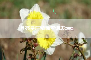 月亮星座精确查询表2002