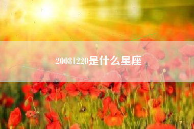 20081220是什么星座