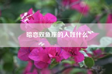 暗恋双鱼座的人姓什么