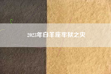 2023年白羊座牢狱之灾