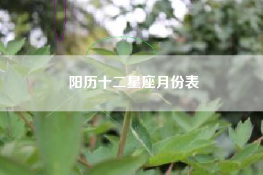 阳历十二星座月份表