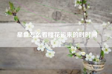 星盘怎么看桃花运来的时时间