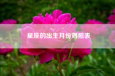 星座的出生月份对照表