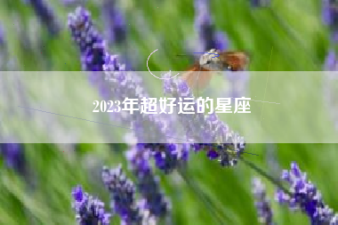 2023年超好运的星座