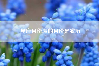 星座月份表的月份是农历